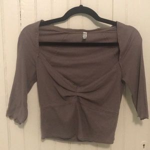 Free People 3/4 Sleeve Purple Top NWOT